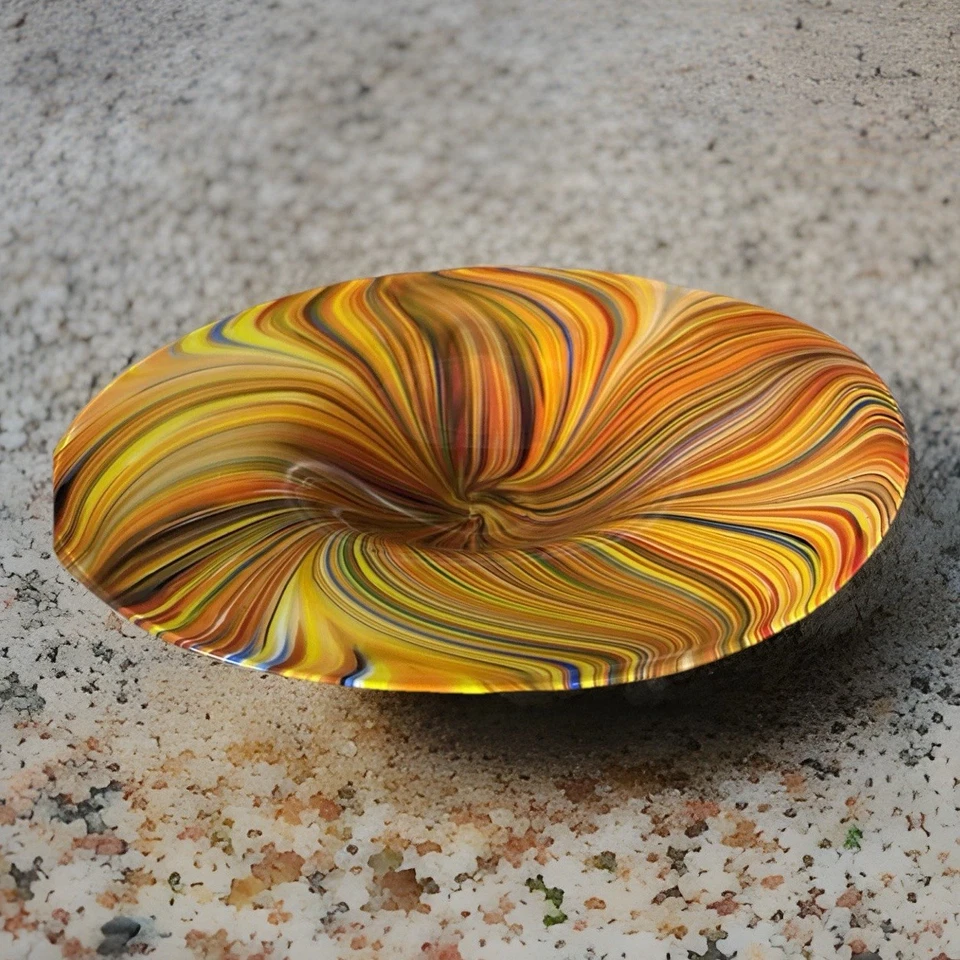 Missoni para Target Plato de Vidrio Soplado Tazón Arte Usado en Excelente Condición Multicolor 13.5”D Foto 1 de 4