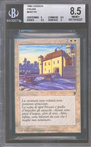 Magic MTG Legends ITALIAN Moat BGS 8.5 (9, 8.5, 8.5, 9) NEAR MINT NM - Picture 1 of 2