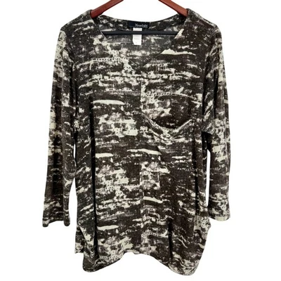 Blusa Camisa Top Moonlight by Y & S Grande Usable Arte para Usar Negra Gris Tejida Foto 1 de 4