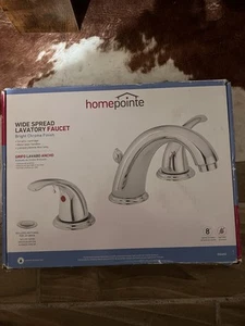 HomePointe 204652 Grifo de Lavabo Amplio con Pop-Up, 2 Mangos de Palanca, Cromo - Imagen 1 de 3