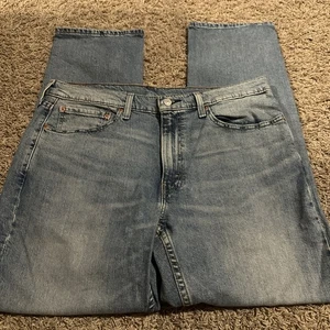 Jean homme Levi's 514 slim jambes droites 36X32 bleu clair denim petite déchirure - Photo 1/7