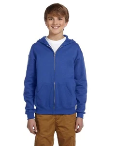 Jerzees Youth 8 oz. NuBlend Cotton Polyester Fleece Full-Zip Hood 993B S-XL - Picture 1 of 10