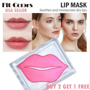 UPGRADED Pink Collagen Crystal Plumper Gel LIP MASK Moisturizing Lips Face Masks - Picture 1 of 9