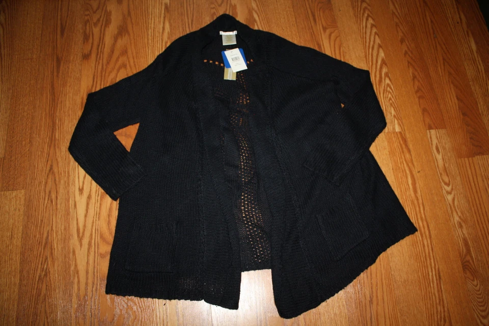 NWT Womens MATTY M Navy Heavy Cardigan Sweater Size L Large - Image 1 of 1