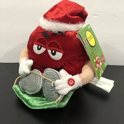 Peluche Tobogán Wobblin Musical Navidad Rojo M&M en Trineo Usado Con Etiquetas 2012 Foto 1 de 4