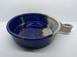 Vintage handgeworfen Keramik Bäcker Auflaufform 10" mit Griff  - Bild 1 von 10