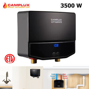 Camplux 10L Electric Tankless Water Heater 120V Instant Hot Compact Mini-Tank RV