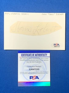 JOHN 'HANS' LOBERT RARE SIGNED CUT 5x5 CINNCINNATTI REDS PSA DNA - Picture 1 of 2