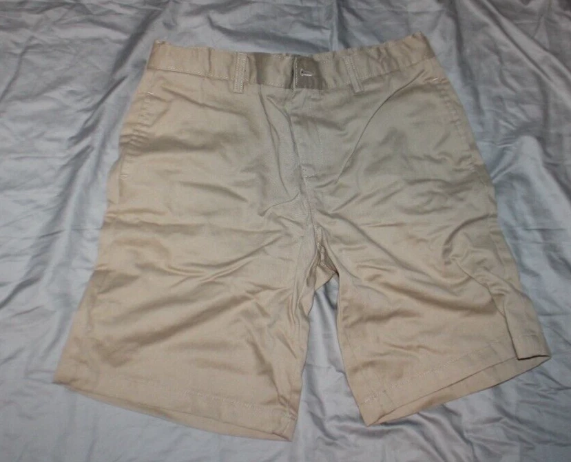 Youth Boys Lands End Khaki School Uniform Active Chino Shorts - SZ 12H - Image 1 of 1