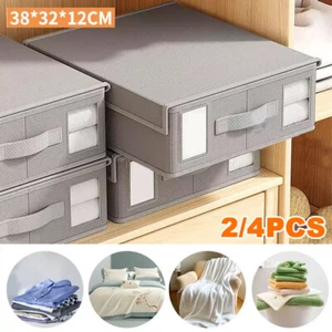 4X Foldable Bed Sheet Set Organizer Large Bed Sheet Storage Box for Quilt Covers - Picture 1 of 14