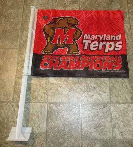 Maryland Terrapins 2002 NCAA BASKETBALL CHAMPIONS DOUBLE SIDED CAR FLAG ! Cover