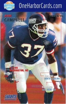 1995 Fleer New York Giants #277 Jesse Campbell - Image 1 of 2