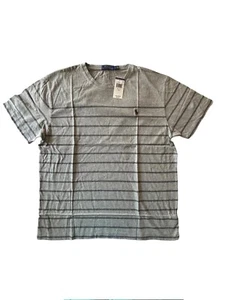 Polo Ralph Lauren® Men's Striped Crewneck Tee (Large) Grey - Picture 1 of 3