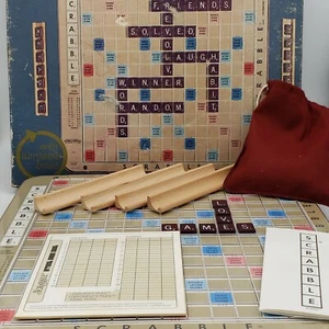 Vintage 1982 Scrabble Crossword Game Deluxe Edition With Turntable -Complete- - Picture 1 of 8