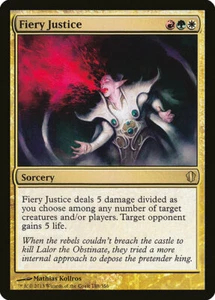 FIERY JUSTICE x1 mtg NM Commander 2013 Rare 1 Card - Picture 1 of 1