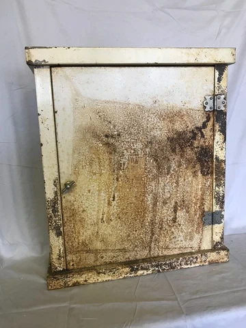Antique Large Hess Co.  Metal Surface Mount Medicine Cabinet Old VTG 614-23B Cover