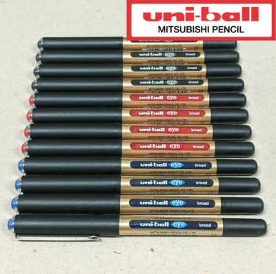 12 x Uni-ball Eye Pigment Ink Roller Ball Pen 3 Colours 1.0mm Broad UB-150 - image 1 of 4