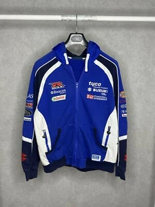 Sudadera con Capucha Suzuki Rara GSX-R Para Hombres Carreras Azul Cremallera Patrocinadores Motorsport Talla M MotoGP - Imagen 1 de 8