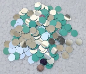 50pc Round Shape Craft Glass Mirror, Mirror Embellishments, Size 12mm x 12mm - Picture 1 of 6