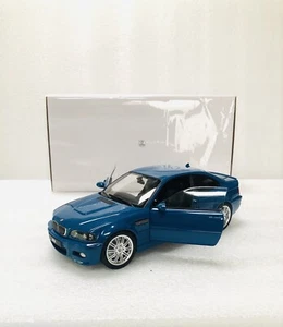 1/18 NOREV BMW M3 (E46) Coupe 2000 Laguna Seca Blue Diecast With Opening Limited - Picture 1 of 24