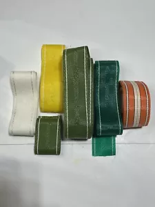 Mixed Lot Of Over 100 Feet VTG Re-Web Kit Lawn Chair Webbing Green Yellow Orange - Picture 1 of 9