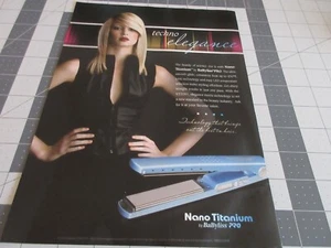 2010 Nano Titanium BaByliss Pro Flat Iron, Cute Gril, Print ad - Picture 1 of 4