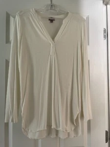 J. Jill JJill Size M pullover stretch top rayon tencel lycocel blend - cream - Picture 1 of 1