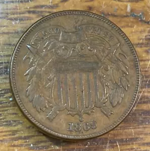 1869 Better 2 Cent Piece Nice Original XF+ CHRC - Picture 1 of 2