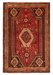 Shiraz Handgeknüpfter Perserteppich 181x123 cm-Nomadic,Orient,Carpet,rug,Rot - Picture 1 of 10