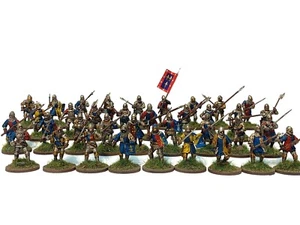 AGINCOURT FRENCH FOOT KNIGHTS 38 28mm painted historical wargames MEDIEVAL HYW - Picture 1 of 6
