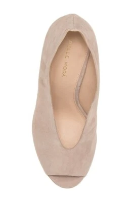 NOVO US$ 180 PELLE MODA ELIVA PEEP TOE BOMBA-COGUMELO TAMANHO 9,5 M - Imagem 1 de 4