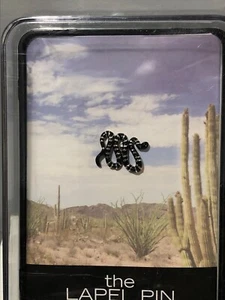 Black Diamond Cut. Snake Design Lapel Pin - Picture 1 of 2