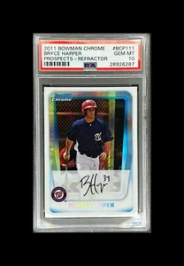 PSA 10 Bryce Harper 2011 Bowman Chrome Refractor RC Rookie Gem Mint /500 ⚾️📈🔥 - Picture 1 of 2