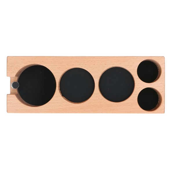 58mm 3 Hole Coffee Filter Tamper Holder Wooden Coffee Tamper Mat Stand Slip Photo Related