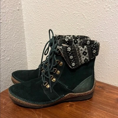 Botas al tobillo Propét Dayna de gamuza verde para mujer talla 7 Foto 1 de 4