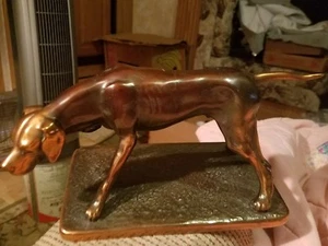 PERRO DE CAZA BAR NONE BRONCE REGISTRADO CALIFORNIA   - Imagen 1 de 6