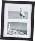  8x10 Picture Frame with HD Plexiglass and White Mat 8x10 with Two 4x6 Openings