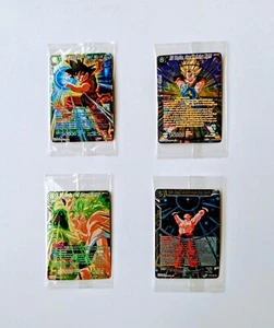 Dragon Ball Super Card Game Vier Promo Karten Son Goku Broly Vegito Neu & OVP  - Bild 1 von 2