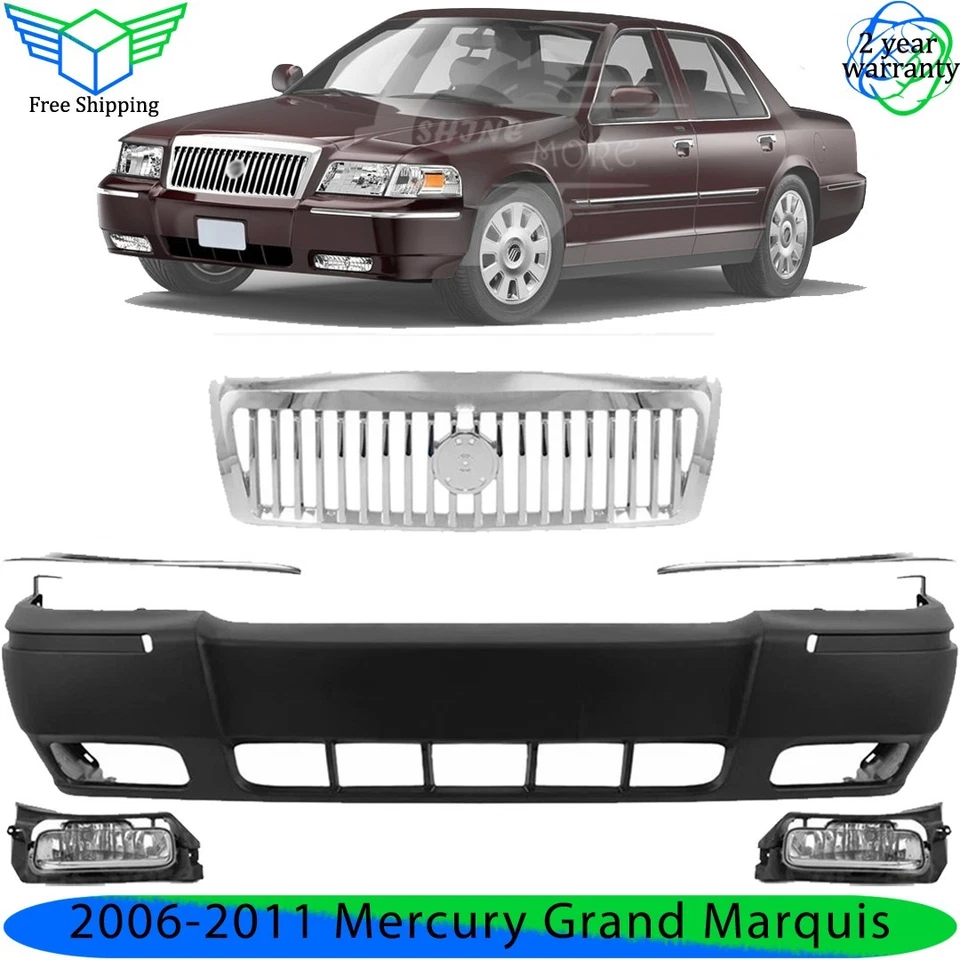 Front Bumper Cover Fascia & Grille Assembly For 2006-2011 Mercury Grand Marquis Foto 1 de 4