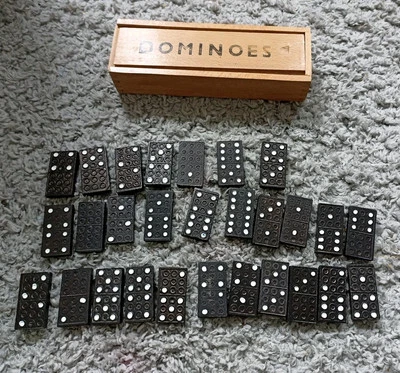 Vintage Wooden Dominoes complete  - Image 1 of 4
