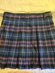 Men’s Scottish Kilt Purple Plaid Size 44 100% Acrylic Wool - Picture 1 of 5