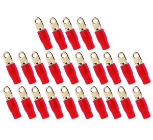 Stinger SPT8108R Car Audio Gold Red Boot 8 Gauge 5 / 16-Inch Ring Terminal Crimp - Picture 1 of 1