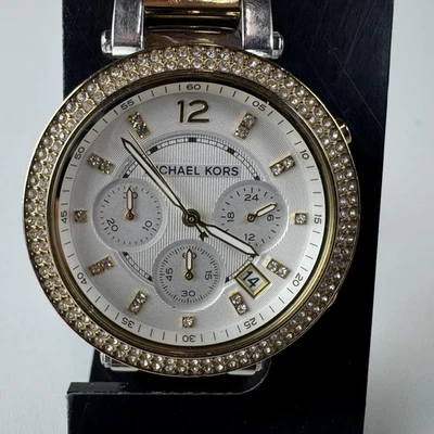 Reloj cronógrafo Michael Kors MK-5626 para mujer dos tonos cristal bisel fecha Foto 1 de 4