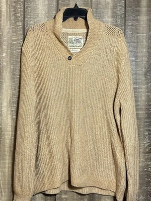 Suéter Pullover Cuello Chal Grayers Belmont XL Algodón Lana Tejido Preppy Paja Foto 1 de 4