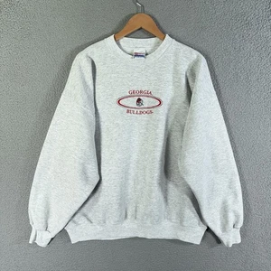 VTG 90s Hanes Heavyweight Georgia Bulldogs UGA Sweatshirt XL Crewneck Pullover - Picture 1 of 10