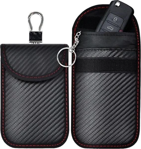 Paquete de 2 bolsas Faraday para llaves de coche | Bloqueador de señal RFID | Estuche antirrobo para llaves Reino Unido - Imagen 1 de 9