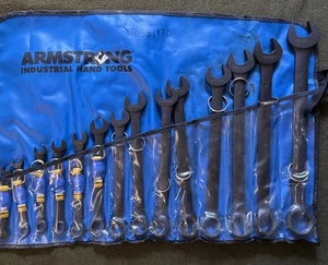Armstrong Tools Combination Wrench Set 14 Pc SAE w/ Kit Bag USA ๐บ๐ธ Unused - Picture 1 of 23
