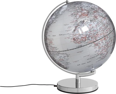 EMFORM Globus Stellar light, Ø 30cm, beleuchtet, silber, Weltkugel, Leuchtglobus - Bild 1 von 4
