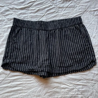 Camisas de lino a rayas blancas y negras Maurice’s talla XL Foto 1 de 4