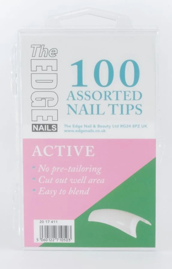 The Edge Active Uñas Postizas 100 Surtido Talla No Pre Sastrería Mezcla - Imagen 1 de 1